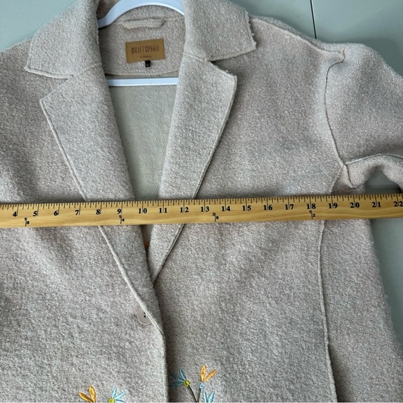 Driftwood Innsbruck Embroidered Coat Size XS Beige Wool Blend Boho Hippie Fall - Picture 11 of 11